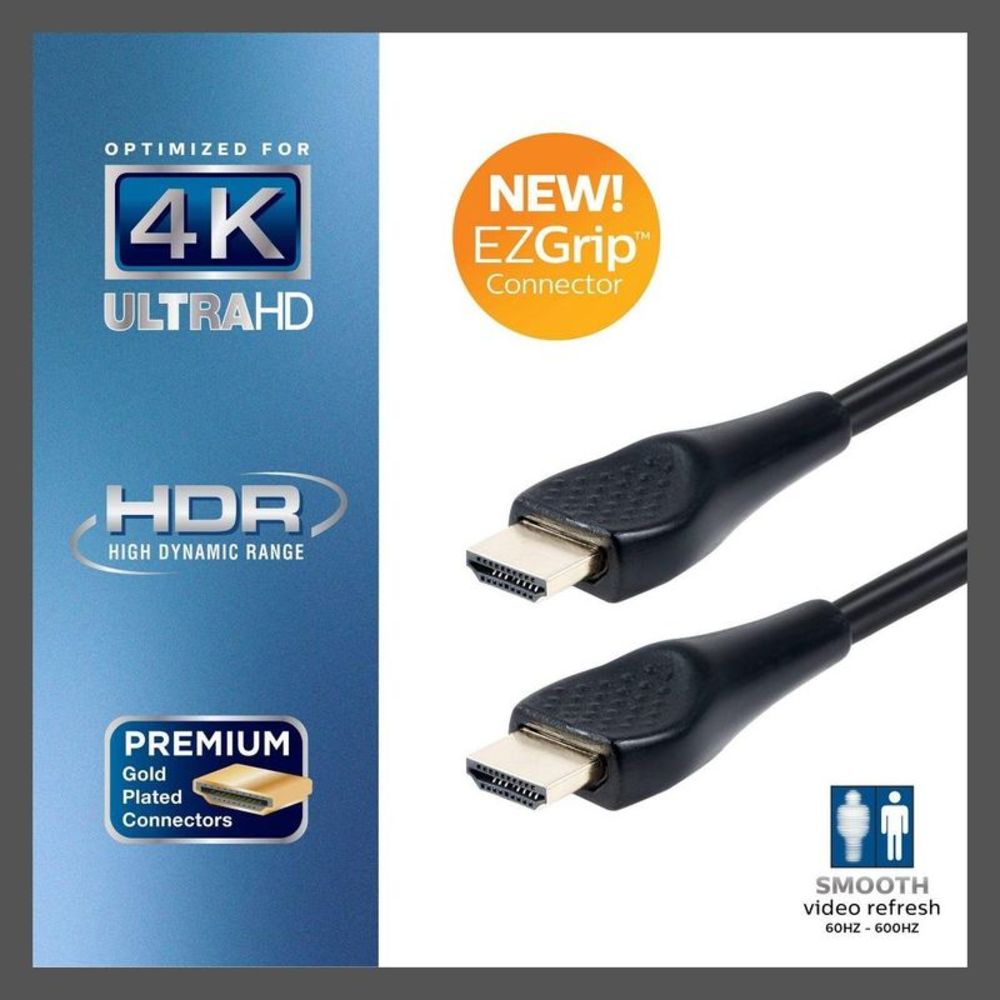 Philips -  15' Basic HDMI High Speed Cable with Ether Black - Picture 2 of 4